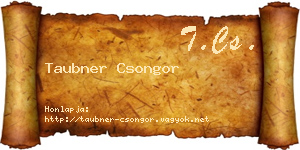 Taubner Csongor névjegykártya